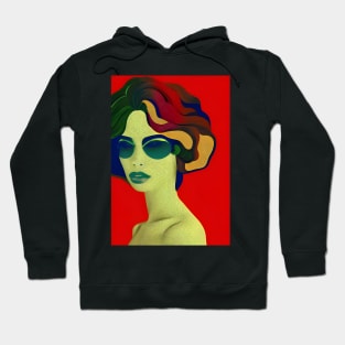 Lady On Red Hoodie